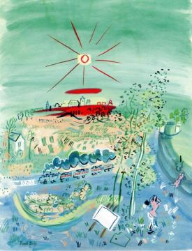 The Blue Train Artwork by Raoul Dufy