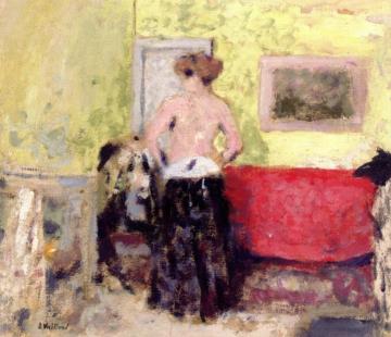 Woman Undressing, from Behind Artwork by Edouard Vuillard