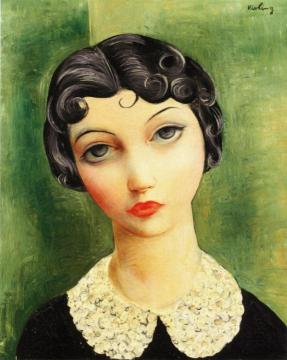 Portrait With A Collar Artwork by Moise Kisling