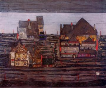 Vorstadt I Artwork by Egon Schiele