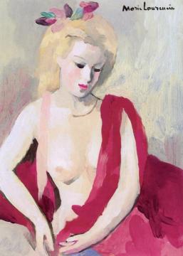 Young Woman Seated Artwork by Marie Laurencin