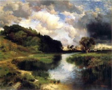 Cloudy Day at Amagansett Artwork by Thomas Moran