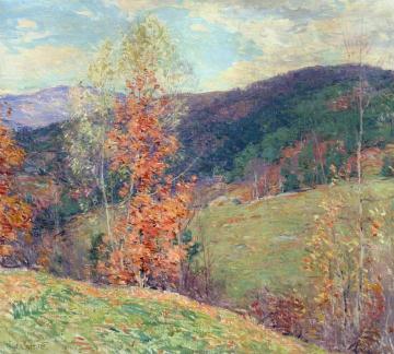 October Afternoon, Vermont Artwork by Willard Leroy Metcalf