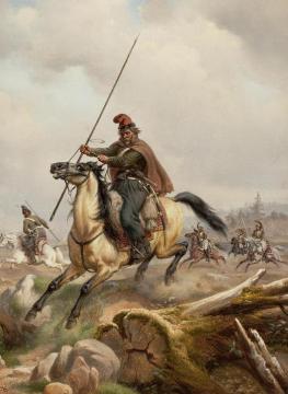 A Lancer on Horseback Artwork by Niels Simonsen