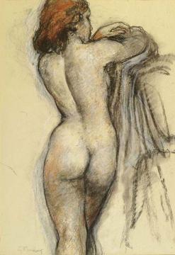 Female Back Artwork by Francois Emile Barraud