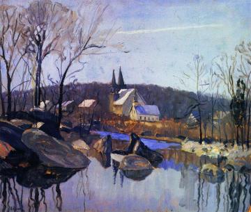 Village of Ridge Valley Artwork by Walter Emerson Baum