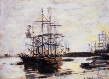 Vessel at Anchor outside of Venice Artwork by Eugène-Louis Boudin