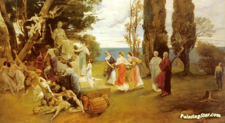 In Arcadia Artwork by Friedrich August von Kaulbach