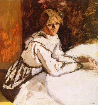 Annette Daydreaming Artwork by Edouard Vuillard