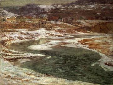 Winter - Brookville Artwork by John Ottis Adams