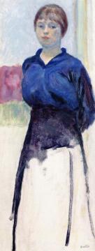 Woman In A Blue Blouse (study) Artwork by Pierre Bonnard