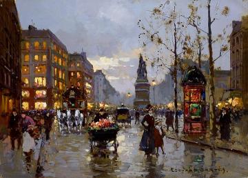 Place de Clichy Artwork by Edouard Léon Cortes