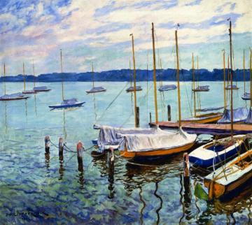 Moored Sailboats Artwork by Philipp Franck