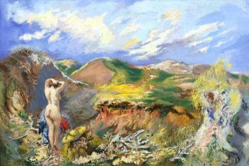 Woman in the Dunes Artwork by George Grosz