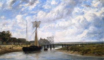 A Bridge over the Touques near Trouville Artwork by Paul Huet