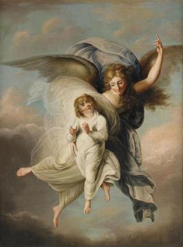 Angel and Child Artwork by Angelica Kauffmann
