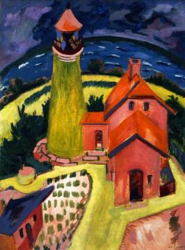 The Lighthouse of Fehmarn Artwork by Ernst Ludwig Kirchner