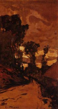 Road by Saint-Simeon Farm Artwork by Claude Oscar Monet