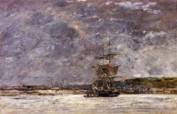 The Coast of Brest on the Bay Artwork by Eugène-Louis Boudin