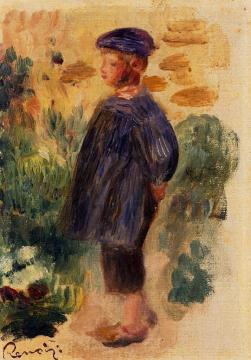 Portrait Of A Kid In A Beret Artwork by Pierre Auguste Renoir