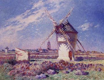Windmills near the Town of Batz Artwork by Ferdinand du Puigaudeau