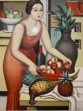 Woman With A Pheasant Artwork by Jean Metzinger