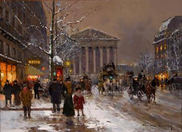Rue Royale, Winter Artwork by Edouard Léon Cortes