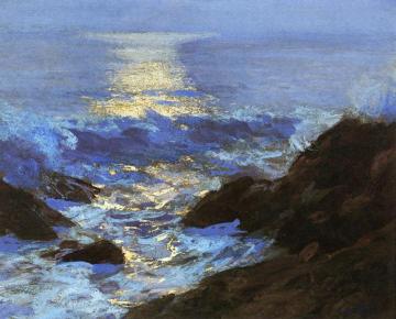 Seascape Moonlight Artwork by Edward Potthast