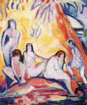 Bathers Artwork by Emile-othon Friesz