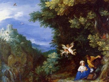 The Rest On The Flight To Egypt Artwork by Jan Bruegel the Elder