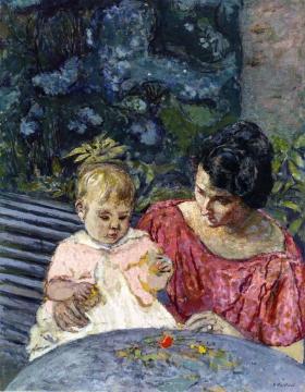 Madeleine Descorps and Her Son Bernard Artwork by Edouard Vuillard