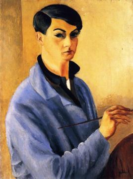 Self-Portrait Artwork by Moise Kisling