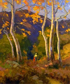 Sycamores in Winter Artwork by Jean Mannheim