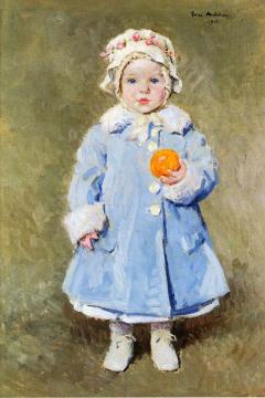Child with ann Orange Artwork by Gari Melchers