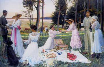 The Afternoon Picnic Artwork by Harald Slott-Moller