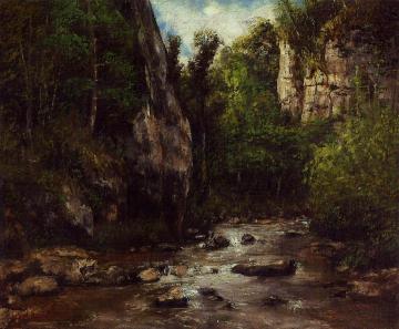 Landscape near Puit Noir, near Ornans Artwork by Gustave Courbet