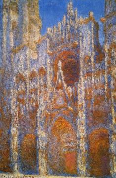 Rouen Cathedral, Sunlight Effect Artwork by Claude Oscar Monet