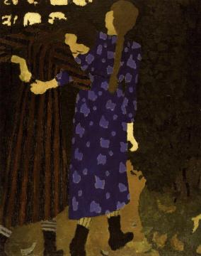 Young Girls Walking Artwork by Edouard Vuillard