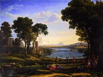 Landscape with the Marriage of Isaac and Rebecca Artwork by Claude Lorrain