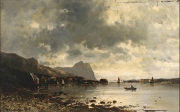 Fjord Landscape Artwork by Adolf Kaufmann