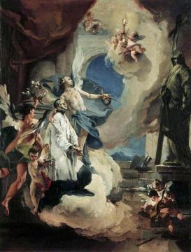 Saint Aloysius Gonzaga in Glory Artwork by Giovanni Battista Tiepolo