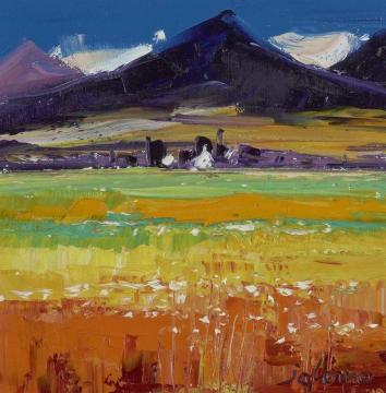 Wild cotton at Ben More, Isle of Mull Artwork by John Lowrie Morrison