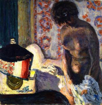 Nude in Lamplight Artwork by Pierre Bonnard