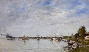 Boat Construction Docks at Lormont Artwork by Eugène-Louis Boudin