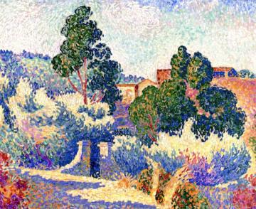 Landscape at Bormes Artwork by Henri Edmond Cross