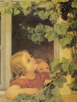Children at the Window Artwork by Georg Friedrich Kersting