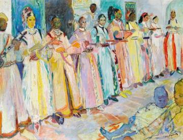 Women Playing Music Artwork by Edy Legrand