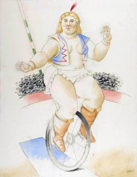 Cyclista Artwork by Fernando Botero
