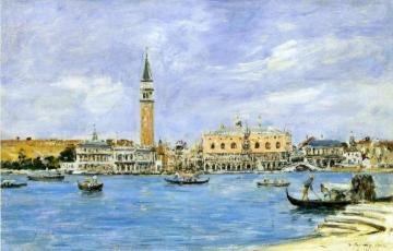 Venice, the Campanile, the Ducal Palace and the Piazzetta, View from San Giorgio Artwork by Eugène-Louis Boudin