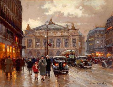 Place de l’Opéra Artwork by Edouard Léon Cortes